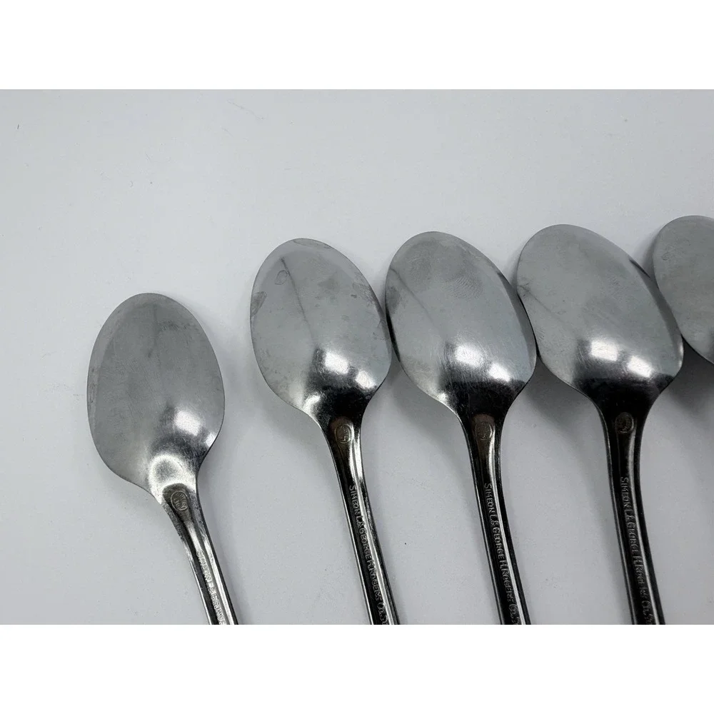 Stainless Oneida Roger's Strathmore Lot Of 9 Iced Tea Spoons